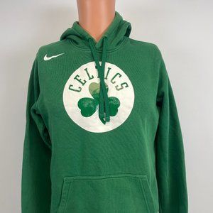 Nike Boston Celtics Logo Hoodie Sweatshirt NBA Basketball Green Fleece Line S